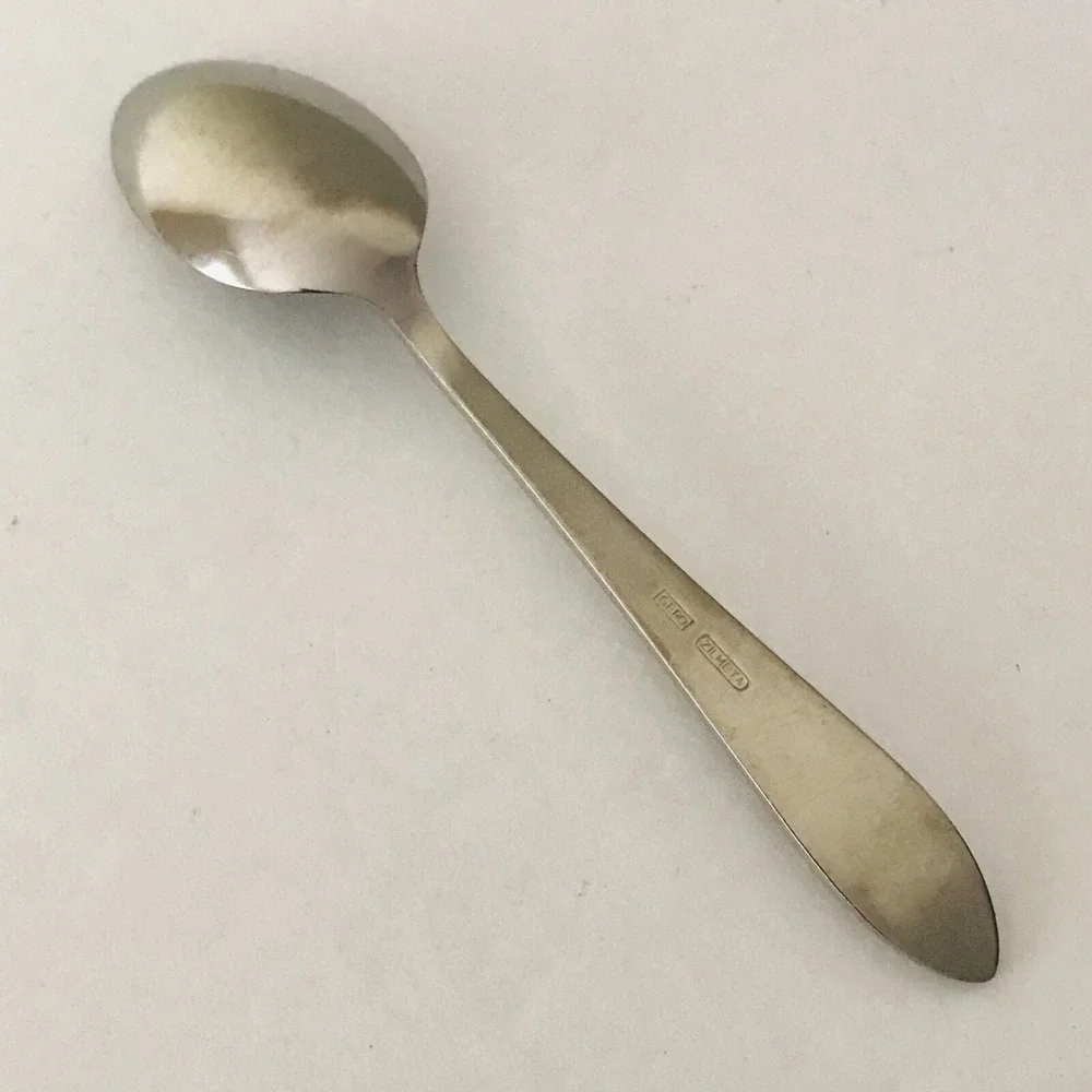 Gero Zilmeta Childs Spoon Silver Engraved RL‎ Crown 4 1/2